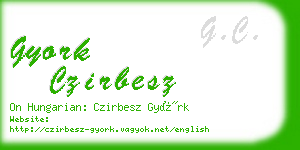 gyork czirbesz business card